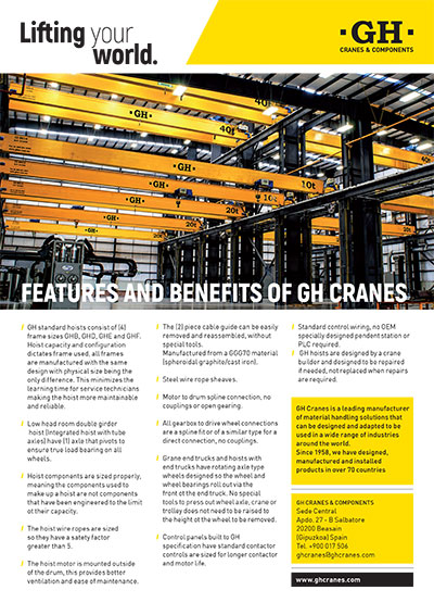Features and Benefits of GH Cranes