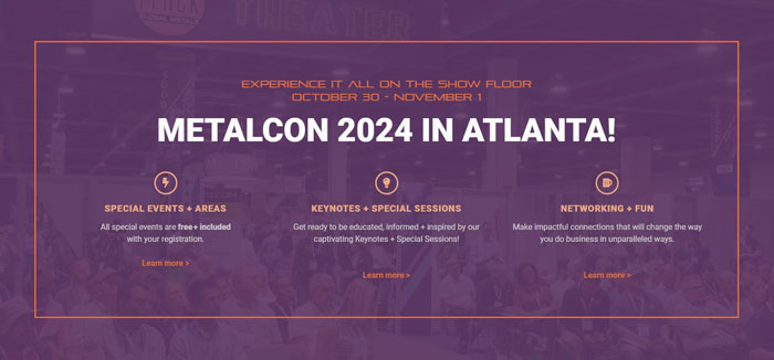  We will be attending Metalcon 2024